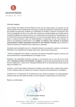 Comunicado Coronavirus