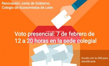 Voto presencial renovación Junta de Gobierno Colegio de Economistas de León