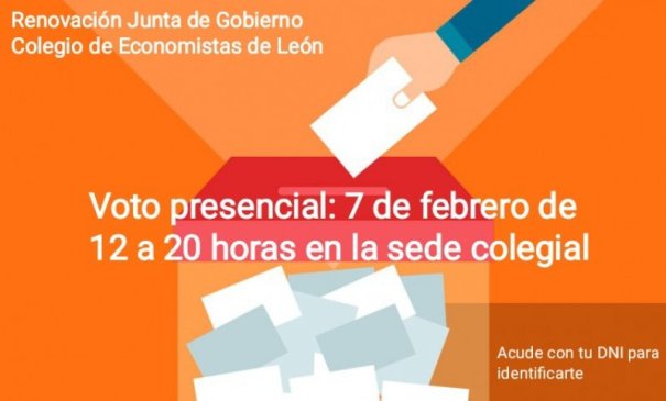 Voto presencial renovación Junta de Gobierno Colegio de Economistas de León