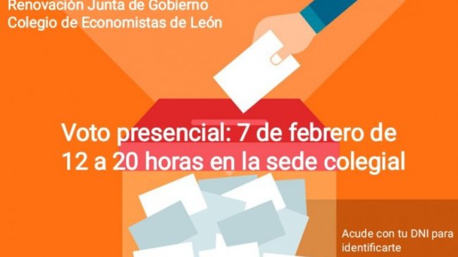 Voto presencial renovación Junta de Gobierno Colegio de Economistas de León